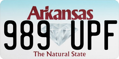 AR license plate 989UPF
