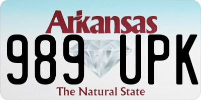 AR license plate 989UPK