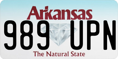 AR license plate 989UPN