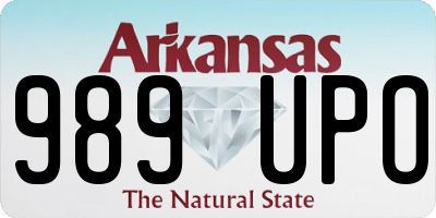 AR license plate 989UPO