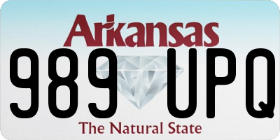 AR license plate 989UPQ