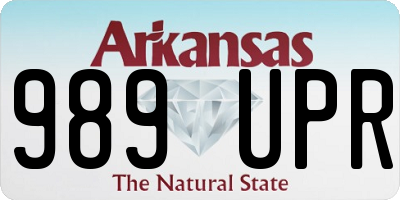 AR license plate 989UPR