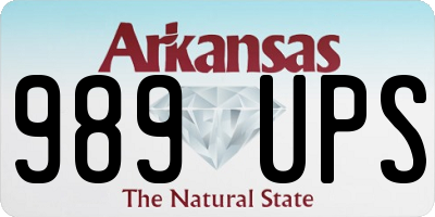 AR license plate 989UPS