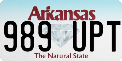 AR license plate 989UPT