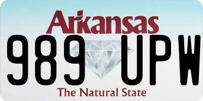 AR license plate 989UPW