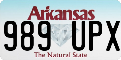 AR license plate 989UPX