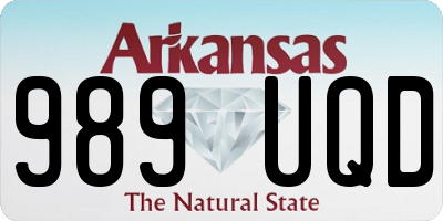 AR license plate 989UQD