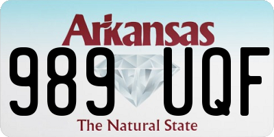 AR license plate 989UQF