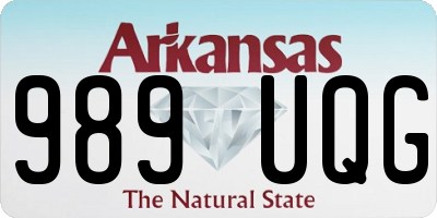 AR license plate 989UQG