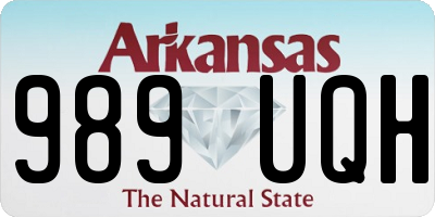 AR license plate 989UQH