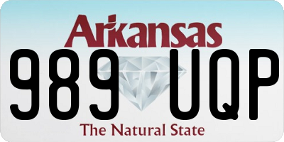 AR license plate 989UQP