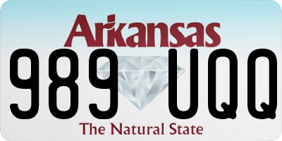 AR license plate 989UQQ