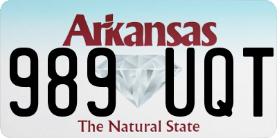 AR license plate 989UQT
