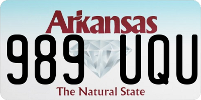 AR license plate 989UQU