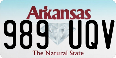 AR license plate 989UQV