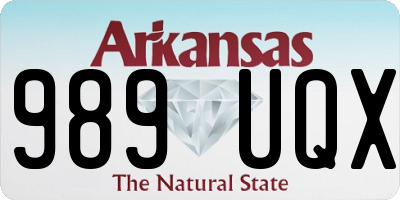 AR license plate 989UQX
