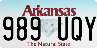 AR license plate 989UQY
