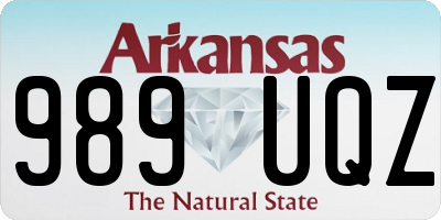 AR license plate 989UQZ