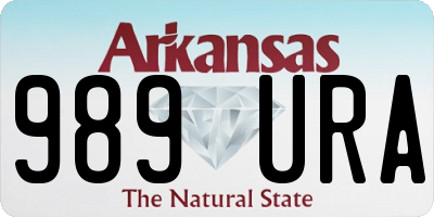 AR license plate 989URA