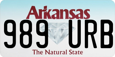 AR license plate 989URB