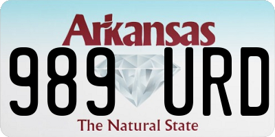 AR license plate 989URD