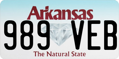 AR license plate 989VEB
