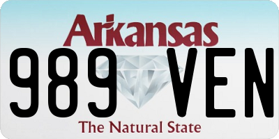 AR license plate 989VEN