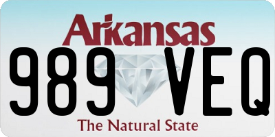 AR license plate 989VEQ