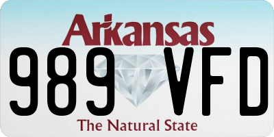 AR license plate 989VFD