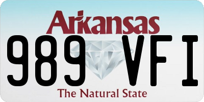 AR license plate 989VFI