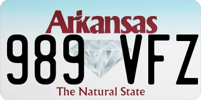 AR license plate 989VFZ