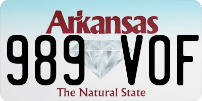 AR license plate 989VOF