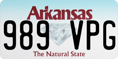 AR license plate 989VPG