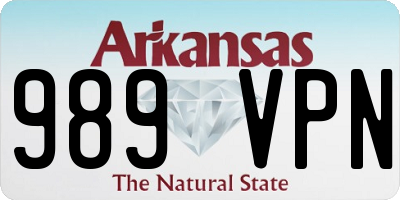 AR license plate 989VPN
