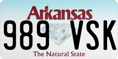 AR license plate 989VSK