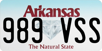 AR license plate 989VSS