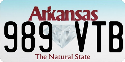 AR license plate 989VTB