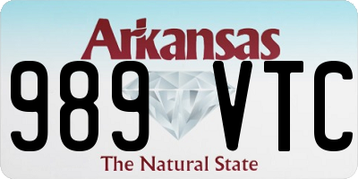 AR license plate 989VTC