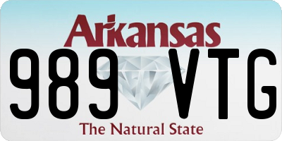 AR license plate 989VTG