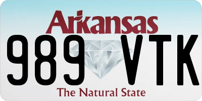 AR license plate 989VTK