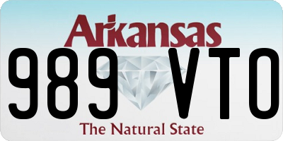 AR license plate 989VTO
