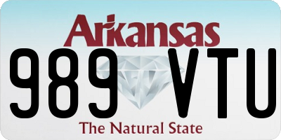AR license plate 989VTU