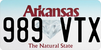 AR license plate 989VTX