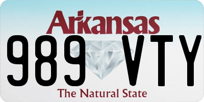 AR license plate 989VTY