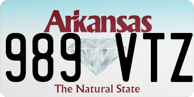 AR license plate 989VTZ