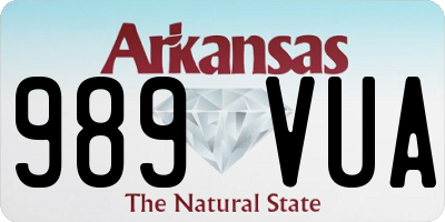 AR license plate 989VUA