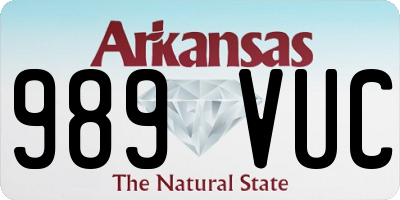AR license plate 989VUC