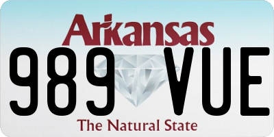 AR license plate 989VUE