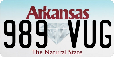 AR license plate 989VUG