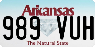 AR license plate 989VUH